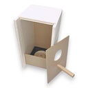 Grasparkietennestkast hoog DxBxH  13.5x13.5x24 cm