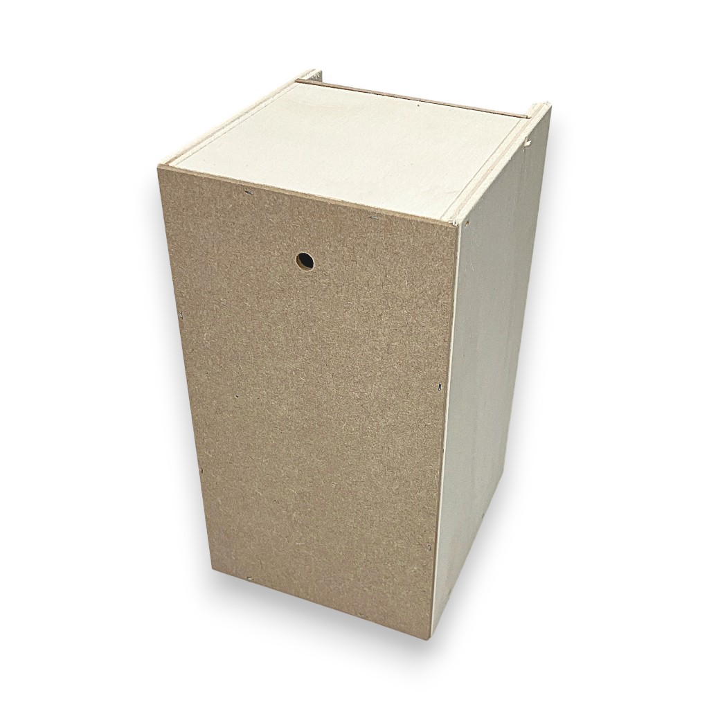 Grasparkietennestkast hoog DxBxH  13.5x13.5x24 cm