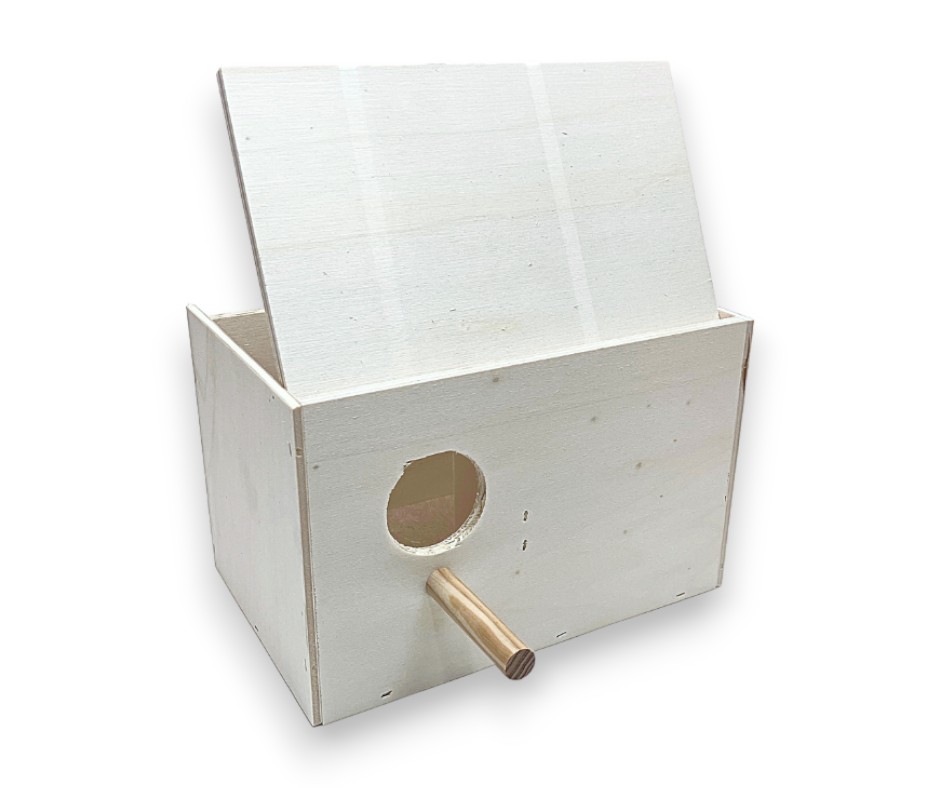 Agaporniedennestkast groot DxBxH 16x25x16 cm