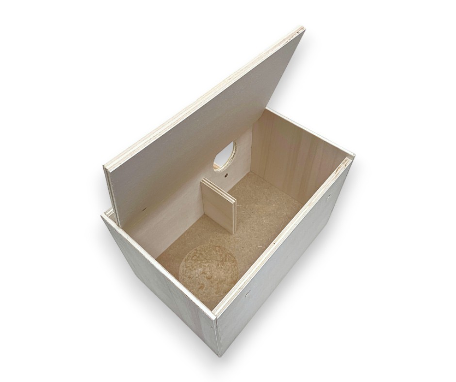 Agaporniedennestkast groot DxBxH 16x25x16 cm