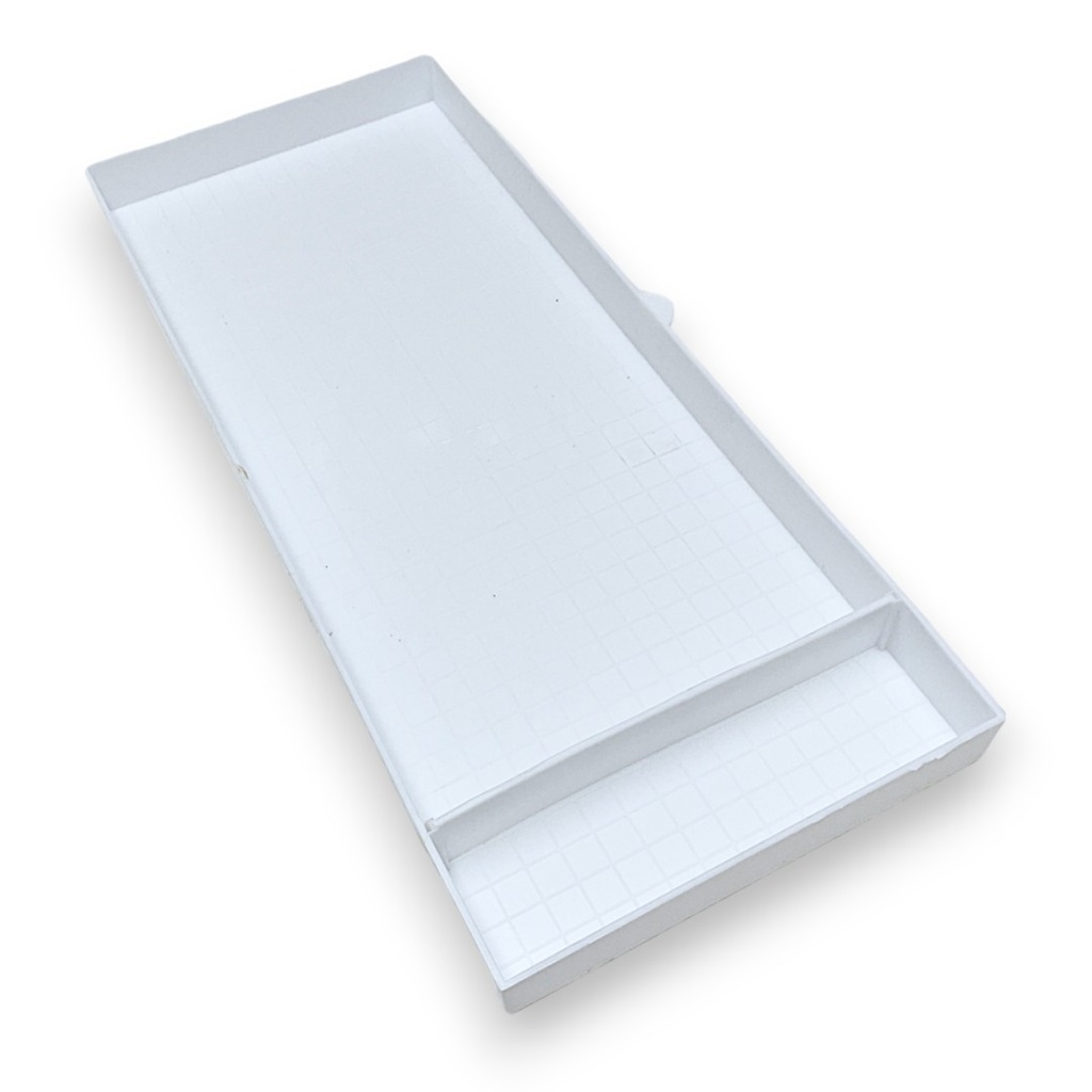 [88840001] Tentoonstellings Schuif kooi + tussenstuk wit (15 cm)