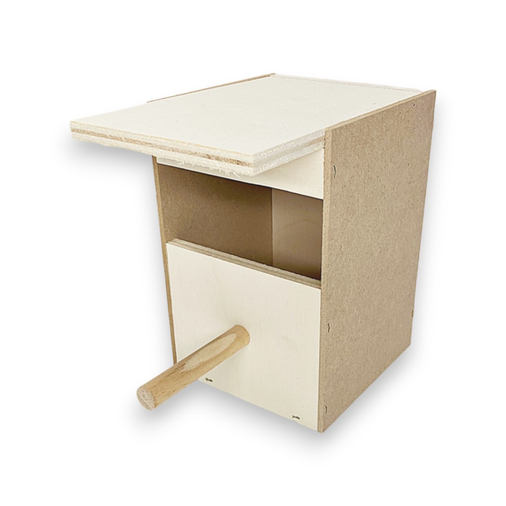 [87112041] Exotic nest box middle no.4 DxWxH 10.8x10.5x15.8 cm
