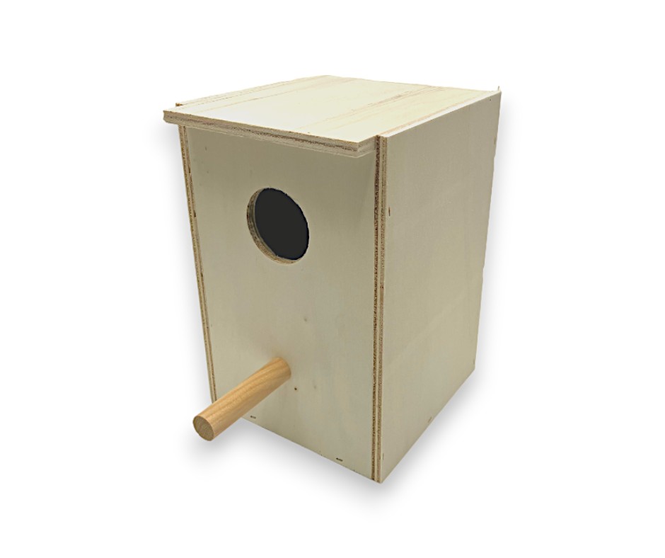 [87113001] Nichoir pour inséparables vertical PxLxH 16x16x24 cm