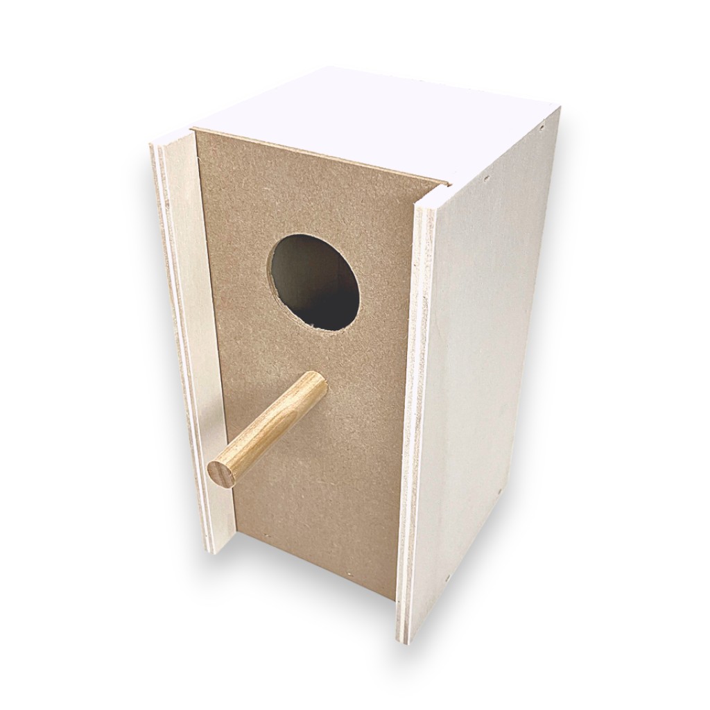 [87113091] Nichoir à perruches haut PxLxH 13,5x13,5x24 cm
