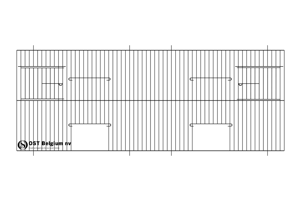[89930811Z] Voorfront 80x30cm Zwart (2 Deuren + 2 draaideuren)