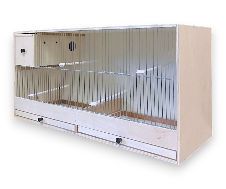 Zuchtkäfig mit Nest 80 cm